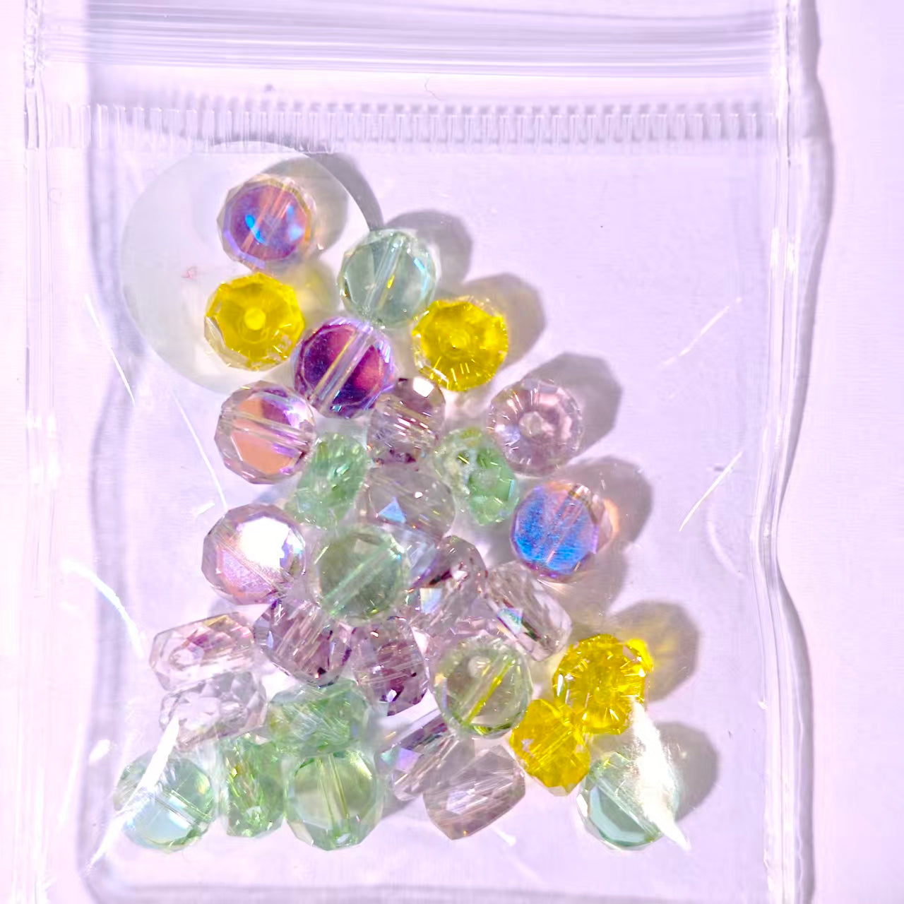 #OOPSDIY Different Shaped Colors Glass Beads for Crafting and DIY Projects Crystal Beaded Edge Beading Making Adjustable Beaded Chain Ideal for Jewelry Making Scrapbooking